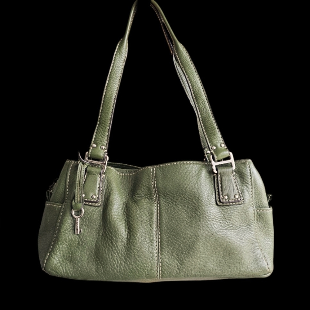 Fossil Satchel Bag Purse Avocado Green